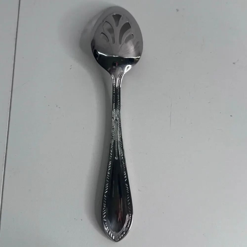 Reed & Barton Royal Braid Slotted Serving Spoon Stainless 18/10